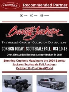 Be Part of the Barrett-Jackson Scottsdale Fall Auction