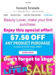 Beauty Lover， you have (1) new offer