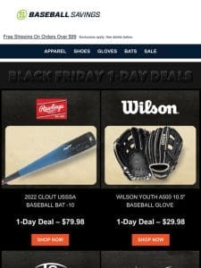 Black Friday Savings! Check Out 4 NEW 1-Day Deals!