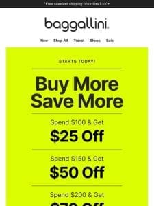 Buy More， Save More ?? up to $70 off Your Purchase