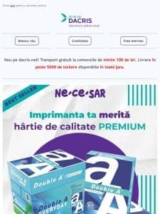 Calitate premium la pre?uri imbatabile – Comand? acum hartie Double A pe dacris.net