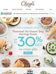 ?? Celebrate National Ice Cream Day with up to 30% off ??