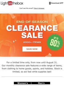 Clearance Madness Sale