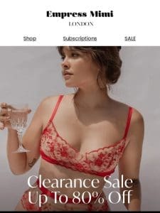 Clearance sale – up to 80% off! ??