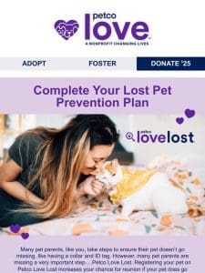 Complete Your Pet’s Protection Plan