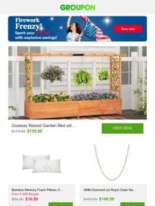 Costway Raised Garden Bed with Trellis Hanging Roof Planter Box Drainage Holes and More