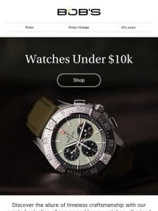 Curated Pre-Owned Luxury Watches Under $10，000