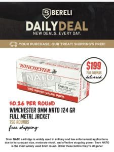 Daily Deal?? 9mm NATO: The Choice of Military and Law Enforcement On Sale Now