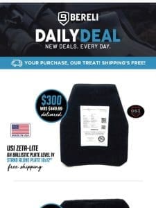 Daily Deal??? USI Ballistic Plates $150 Off! Sale Is Live