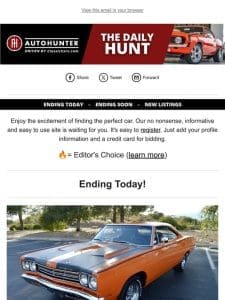 Daily Hunt: Don’t let this ’69 Plymouth Road Runner get away!