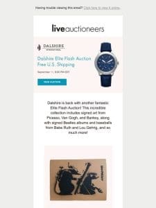 Dalshire International | Elite Flash Auction | Free U.S. Shipping