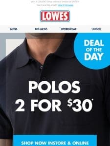 Deal of the Day: $15 Polos*