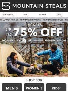 Don’t Miss ?? 75% off Jackets