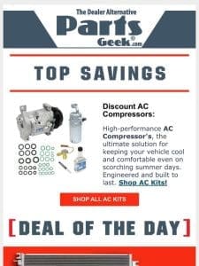 (Don’t Wait) Up To 80% Off AC Parts