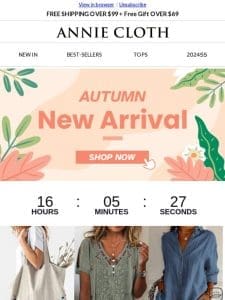 Don’t wait until it’s too late – be the first to shop our new arrivals， featuring the hottest styles of the season at amazing discounts!