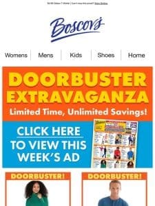 Doorbuster Extravaganza with Unlimited Savings