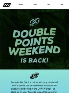 Double Points Weekend Is Back!