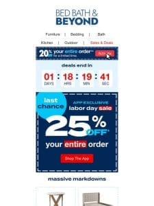 ENDS TOMORROW: 25% Off in the App