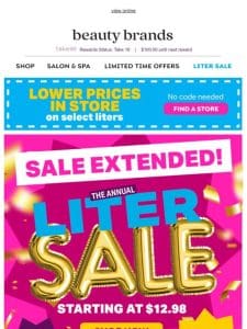 EXTENDED: The Annual Liter Sale! ??