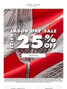 EXTRA 25% OFF CONTINUES