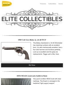 Elite Collectible Firearm Auctions