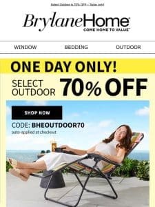 [Ends Tonight] Save 70% on Select Outdoor ??