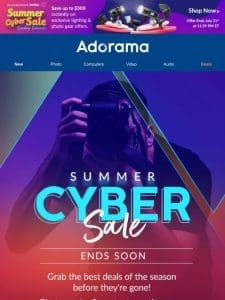 Ends Tonight: Summer Cyber Sale