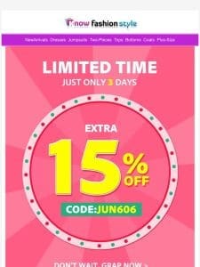 Enjoy Max 65% OFF+ extra 15% OFF Sitewide??