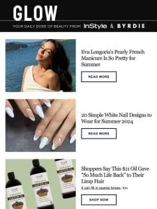 Eva Longoria’s pearl French manicure is a summer staple