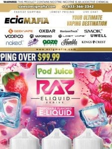 Explore Our Top E-Juices!?? POD JUICE x RAZ | INNEVAPE | KING’S CREST ????