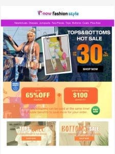 FASHION TOPS&BOTTOMS SALE MAX 30%OFF??