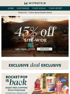 FINAL CALL | 45% OFF Site-Wide ??