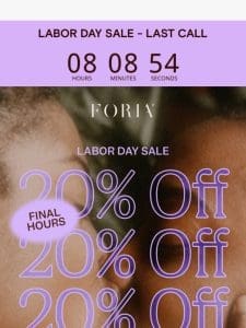 FINAL HOURS: 20% OFF!