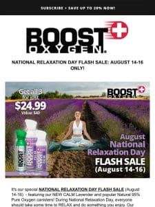 ?? FLASH SALE: National Relaxation Day SPECIAL ??