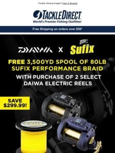 FREE Gift with Daiwa Electric Reel Purchase