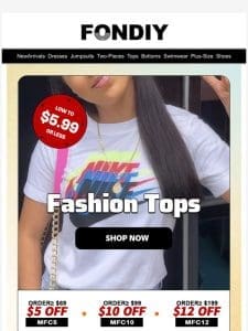 Fashion tops low to $5.99 ??