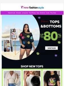 Fashion tops&bottoms sale up to 80% off??