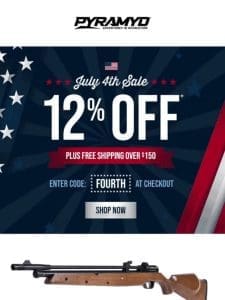 Final Hours: July 4th 12% OFF Sale