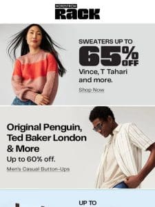 First look: sweaters up to 65% off