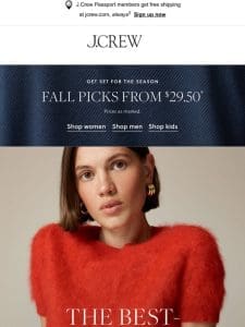 Five best sellers from the new fall collection