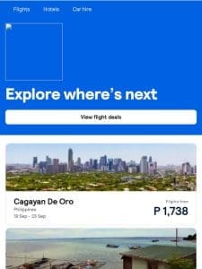 Flight deals from Manila Ninoy Aquino Airport – from P 1，528