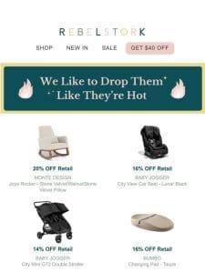 Flock Price Drops of the Week!   Shop Monte Design， Baby Jogger， Baby Trend and More!