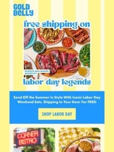 Free Shipping for Labor Day!