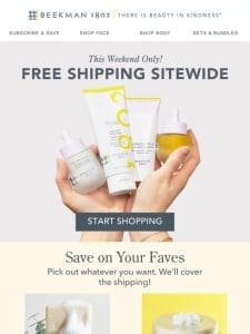 Free US Shipping Sitewide!