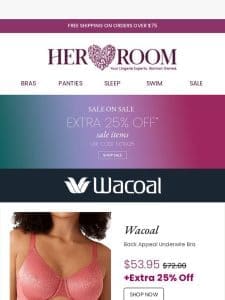 Friends & Family: Extra 25% Off Wacoal Sale! -Select Styles & Colors!