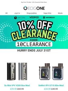 ?? GRAB 10% OFF CLEARANCE: CODE INSIDE!