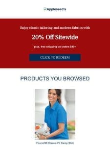 Get 20% Off Sitewide for a Limited Time