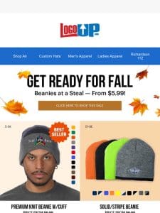 Get Ready for Fall: Beanies From $5.99!