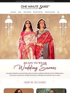 Get Wedding-Ready: Elegant Sarees for Your Special Day