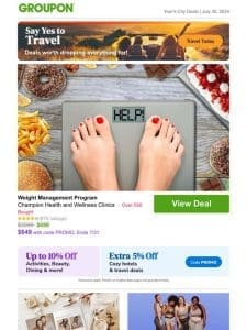 Get up to 10% off! Weight Management Program